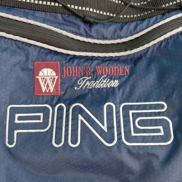 VTG PING MOON-LITE Golf Bag Blue 3 Way Karsten Sunday Range Travel John Wooden - Picture 10 of 12